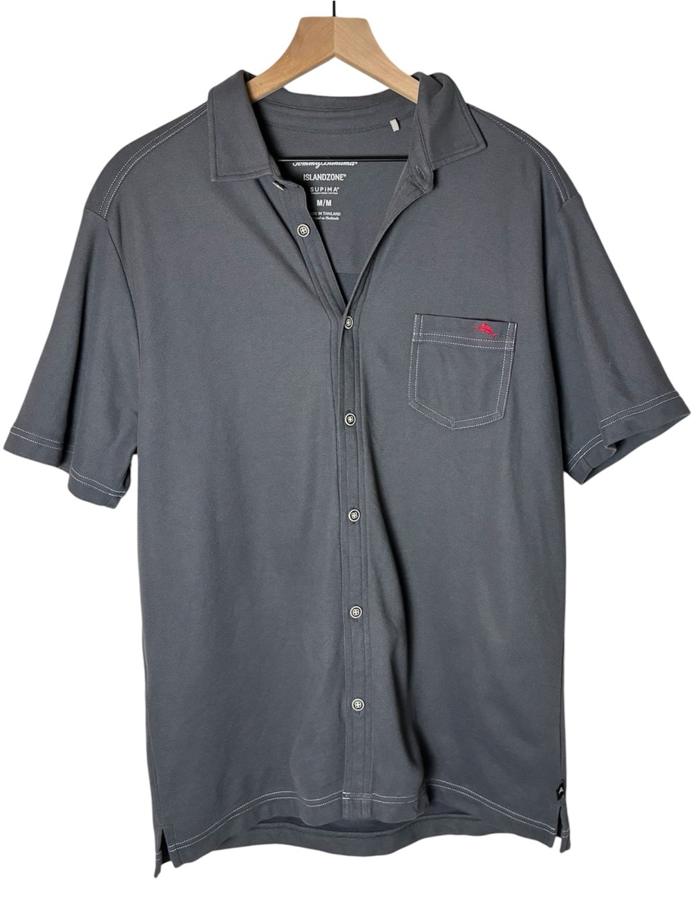 Tommy Bahama Islandzone Emfielder Short Sleeve Knit Camp Shirt Supima Cotton
